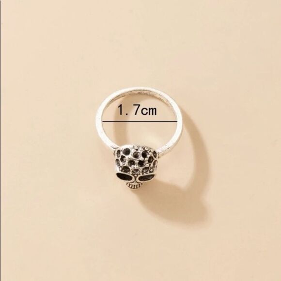 𝅺Silver Skull Ring - Picture 4 of 4